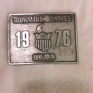 Vintage 1976 Olympic Games belt buckle